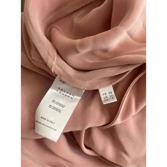 Galvan Pandora Satin Halterneck Midi-Dress - Picture 12 of 13